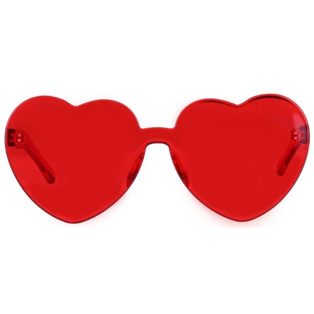✨THE AND! RED RIMLESS HEART SUN GLASSES *NWT* ✨ - Picture 2 of 7